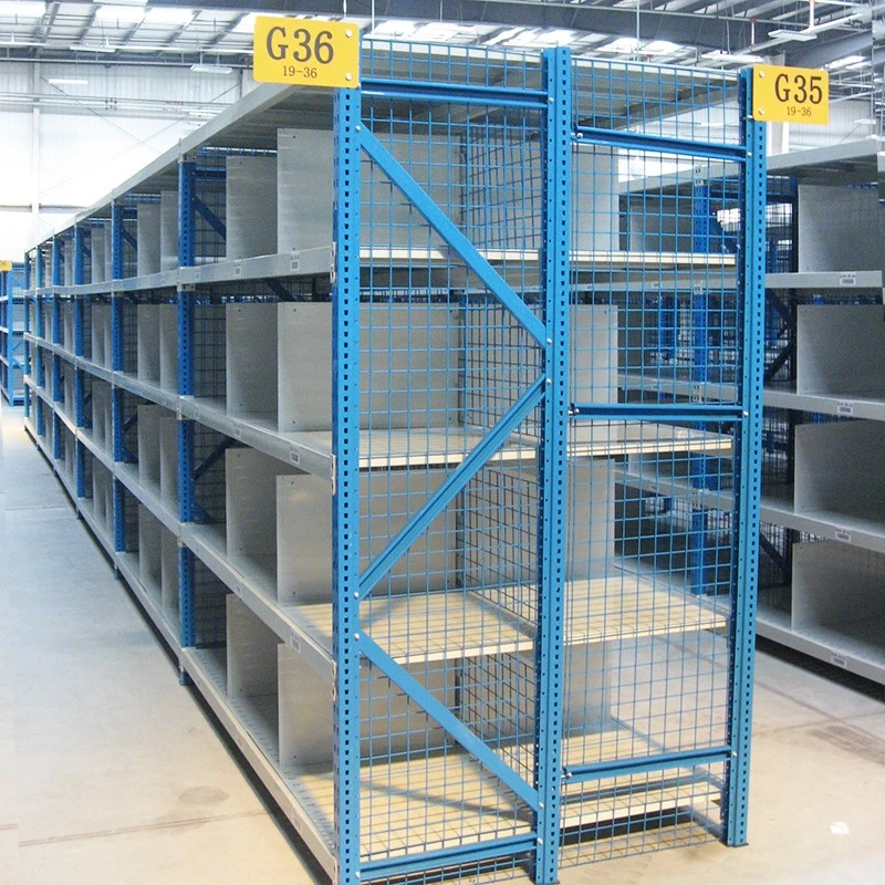 steel shelf rack with protecting mesh 402